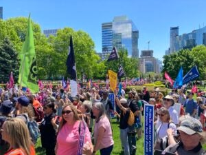 Picture of union members gathering during Ontario Convention